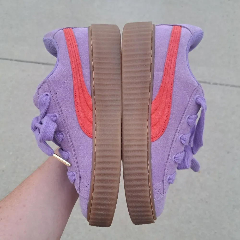 NEW Women’s PUMA x Rihanna FENTY Creeper Phatty Lavende Burnt Red Shoes Size 8